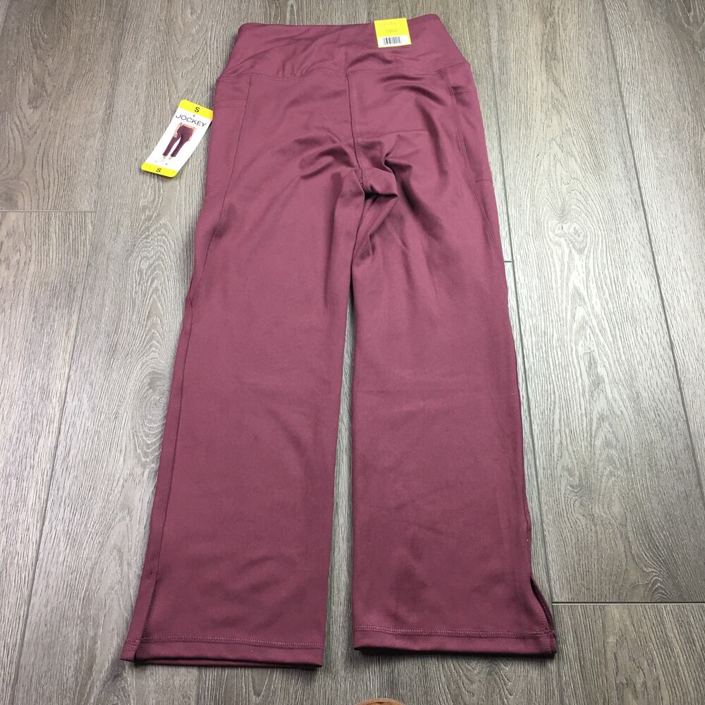 NWT Jockey Cropped Slit Flare Activewear Pants Nocturne Pull On Stretch Small